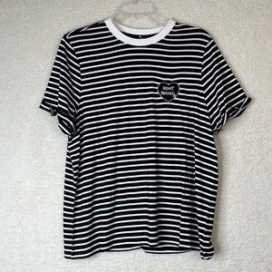 NWT Soncy Womens Short Sleeve Tee with Contrast Black White SIZE 0X PLUS SIZE